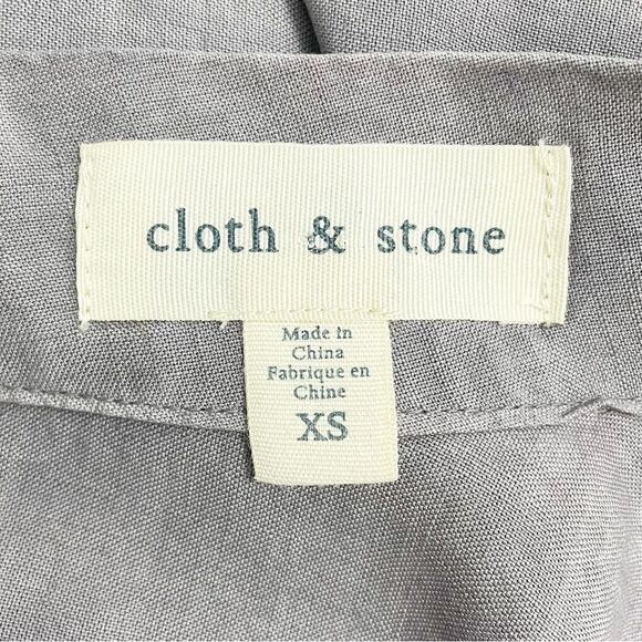 Anthropologie Cloth & Stone Jenna Cropped Jumpsuit Lavender Gray Tencel Size XS - Picture 12 of 15